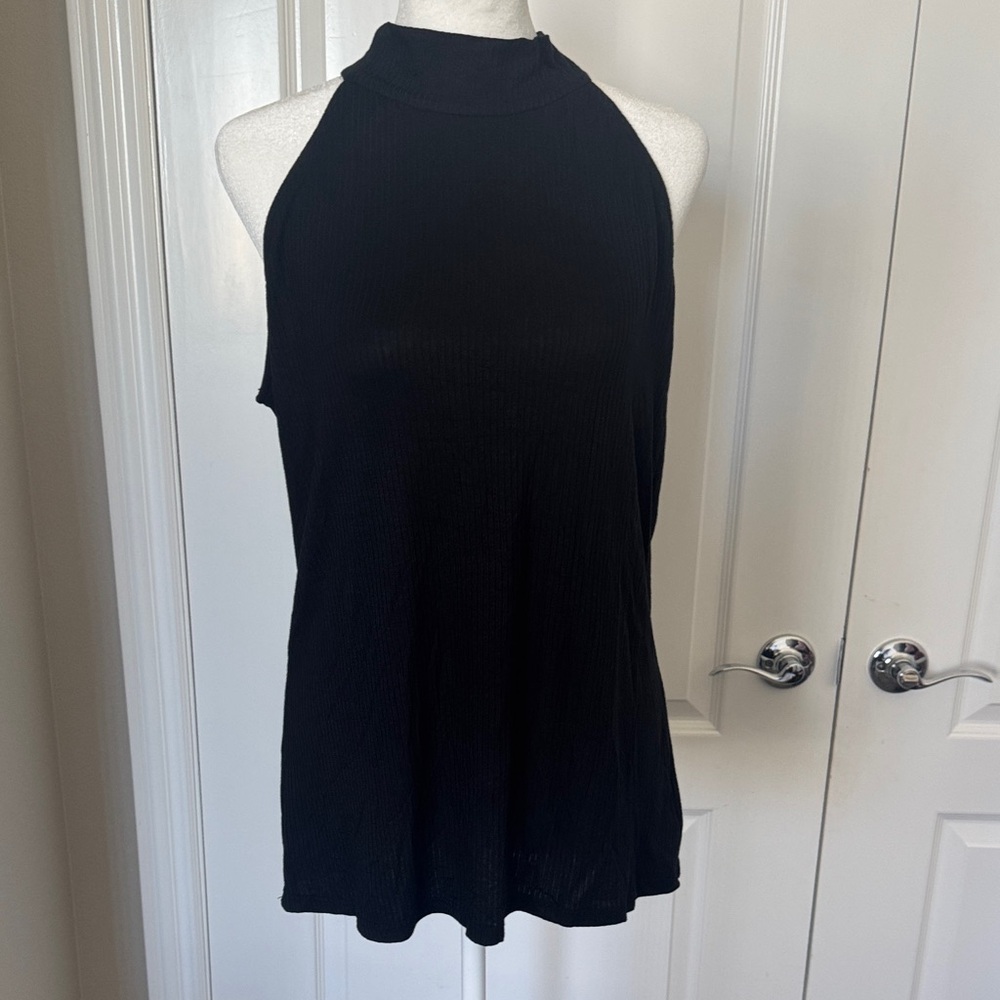 Boston Proper Black Halter Tank Top